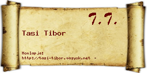 Tasi Tibor névjegykártya
